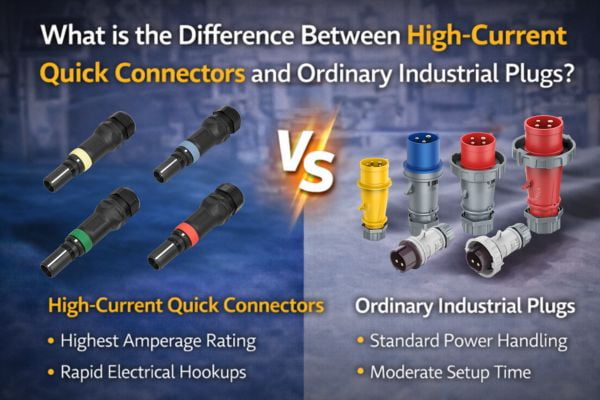 What is the difference between high-current quick connectors and ordinary industrial plugs?