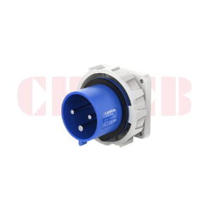 16A 3-Pin Appliance Inlet, IP67, 230V, IEC 60309 Blue Panel Mounted Device Inlet (6h)
