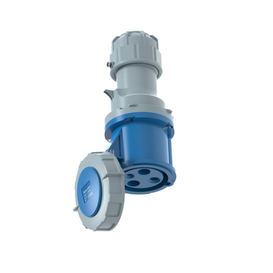 63A 3P IEC 60309 Industrial Connector, 230V, IP67, Inline