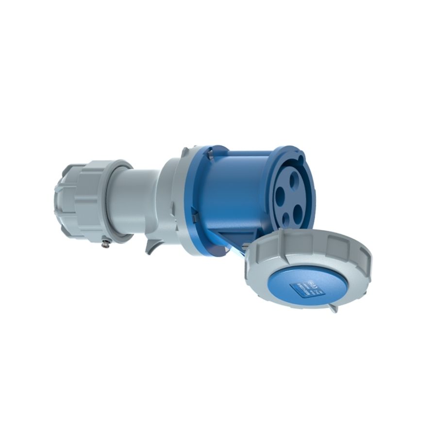 63A 3P IEC 60309 Industrial Connector, 230V, IP67, Inline