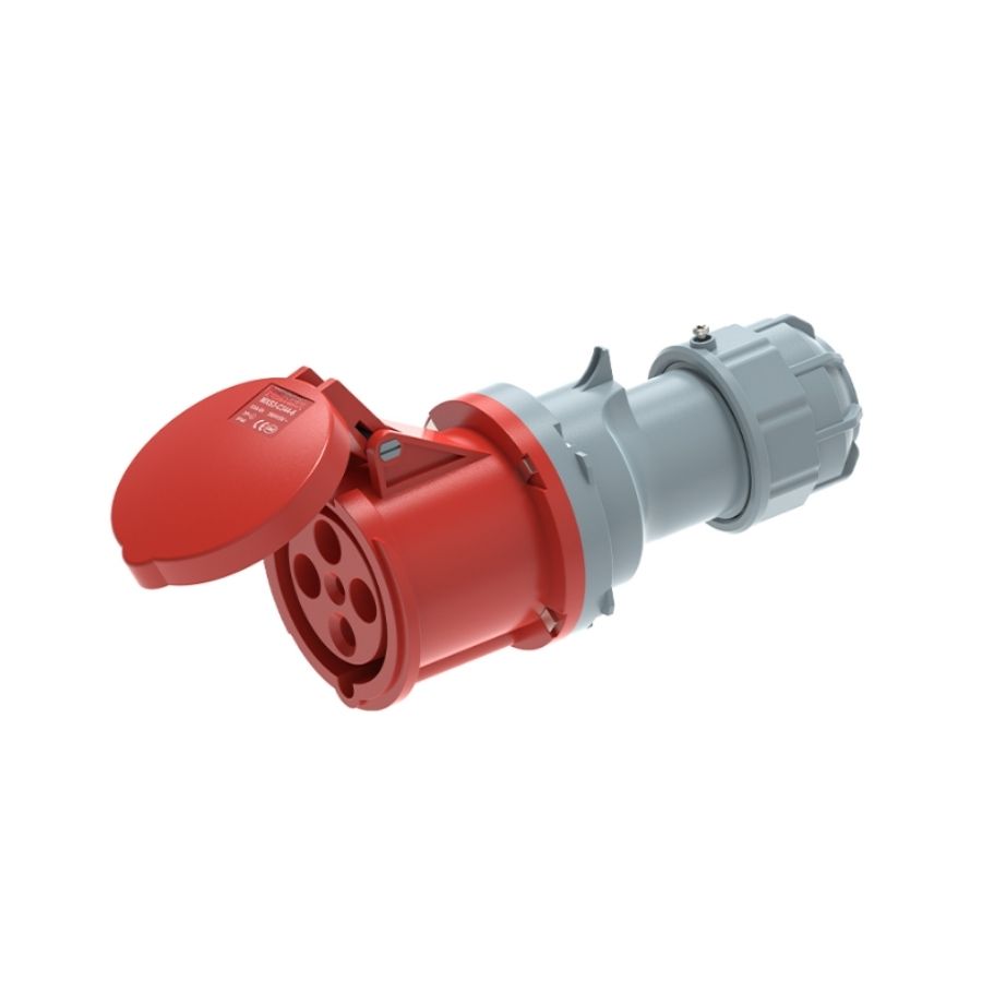 63A 4P IEC 60309 Industrial Connector, 400V, IP44, Inline