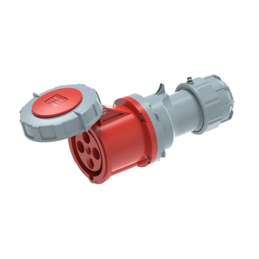 63A 4P IEC 60309 Industrial Connector, 400V, IP67, Inline