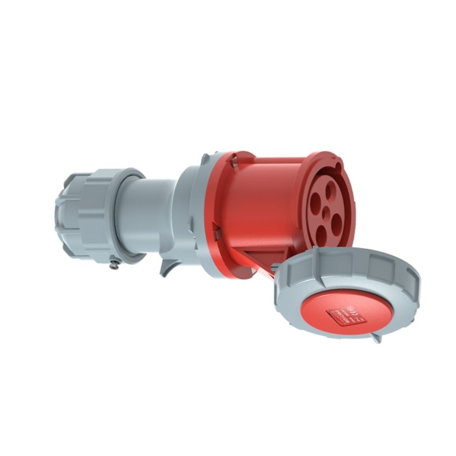 63A 4P IEC 60309 Industrial Connector, 400V, IP67, Inline