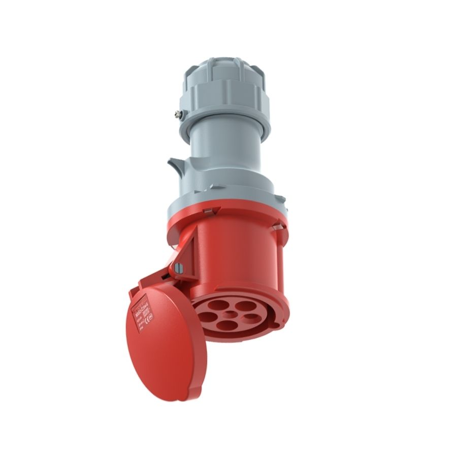 63A 5P IEC 60309 Industrial Connector, 400V, IP44, Inline