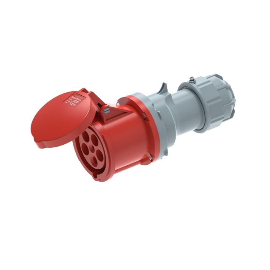 63A 5P IEC 60309 Industrial Connector, 400V, IP44, Inline