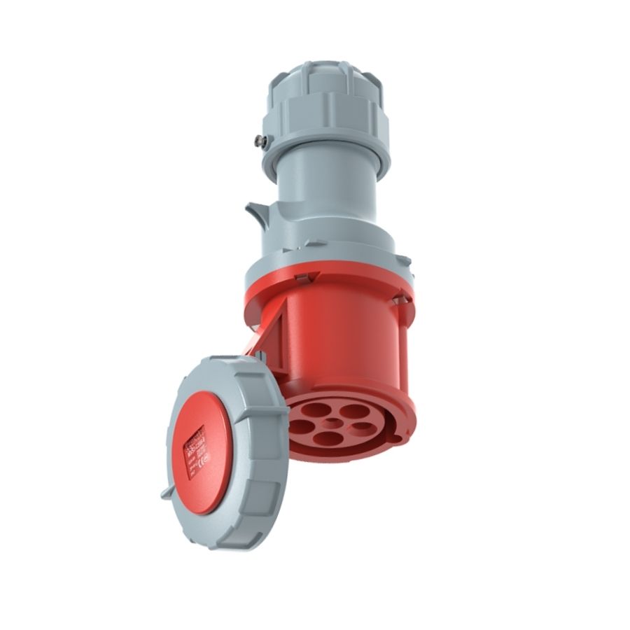 63A 5P IEC 60309 Industrial Connector, 400V, IP67, Inline