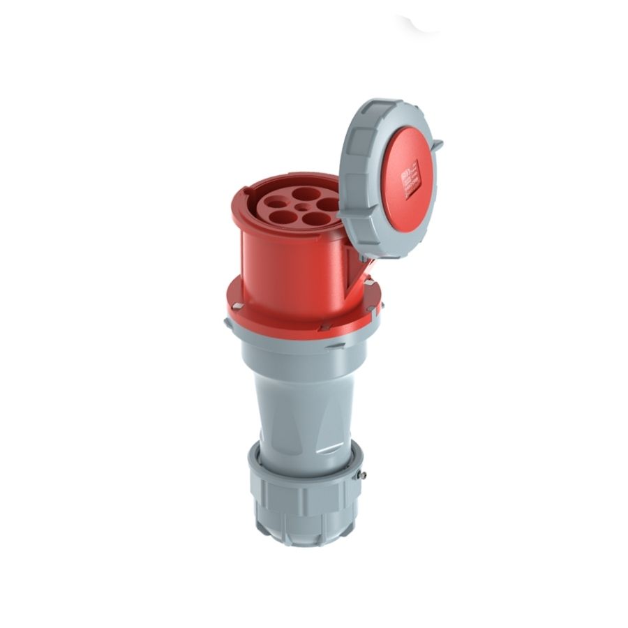 125A 5P IEC 60309 Industrial Connector, 400V, IP67, Inline