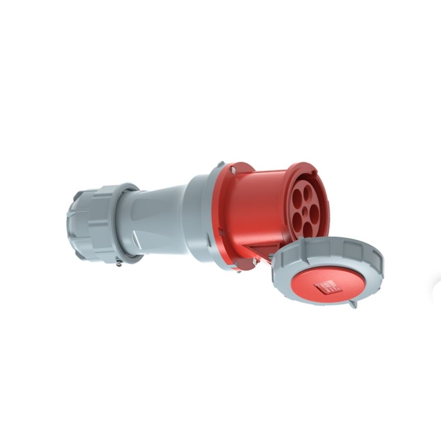 125A 5P IEC 60309 Industrial Connector, 400V, IP67, Inline