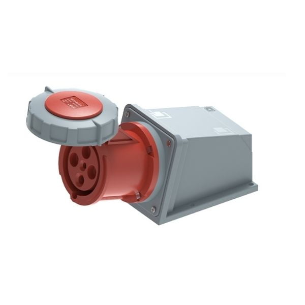 63A 4-Pin Enclosed Industrial Socket, IP67, 400V, IEC 60309 Red CEE Socket (6h)