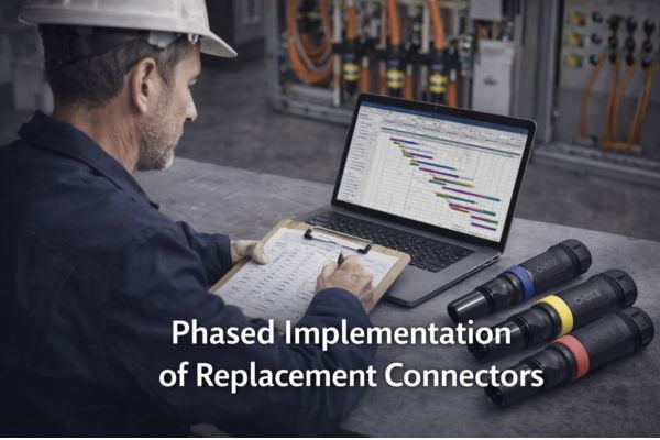 Phased Implementation of Connectors A maintenance manager planning a phased rollout of replacement connectors