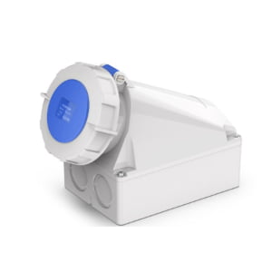 63A 3-Pin Waterproof Industrial Socket, IP67, 230V, IEC 60309 Blue CEE Socket (6h)