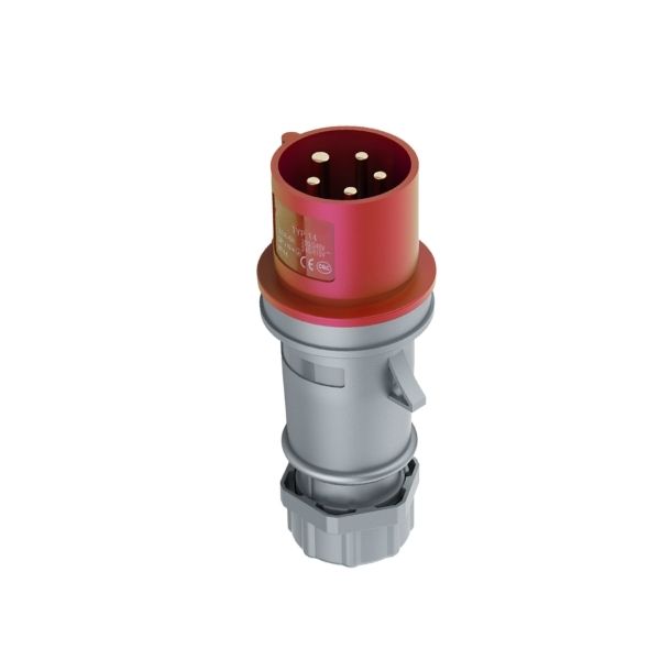 32A 5-Pin Industrial Plug, IP44, 400V, IEC 60309 (6h)