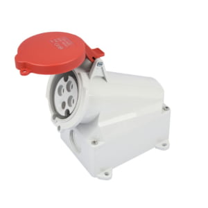 32A 5-Pin Industrial Socket, IP44, 400V, IEC 60309 Red CEE Socket (6h)