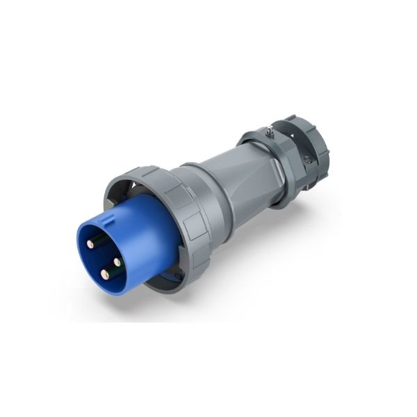 63A 3-Pin Industrial Plug, IP67, 230V (6H)