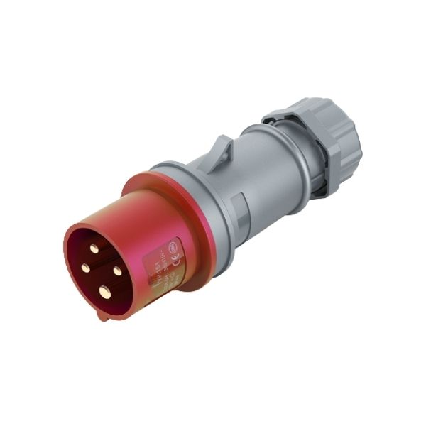 32A 4-Pin Industrial Plug, IP44, 400V, IEC 60309 (6h)