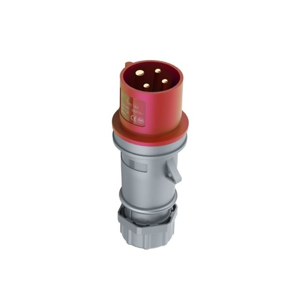 32A 4-Pin Industrial Plug, IP44, 400V, IEC 60309 (6h)