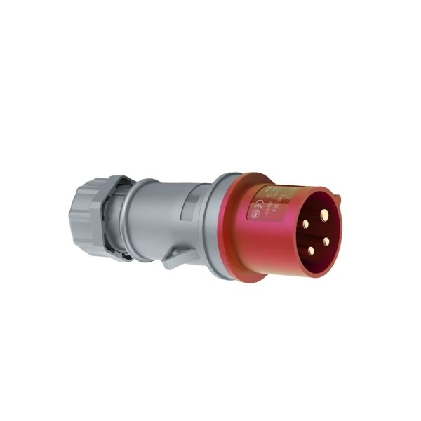 32A 4-Pin Industrial Plug, IP44, 400V, IEC 60309 (6h)