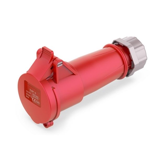 16A 5P IEC 60309 Industrial Socket Connector, 400V, IP44, Inline Female