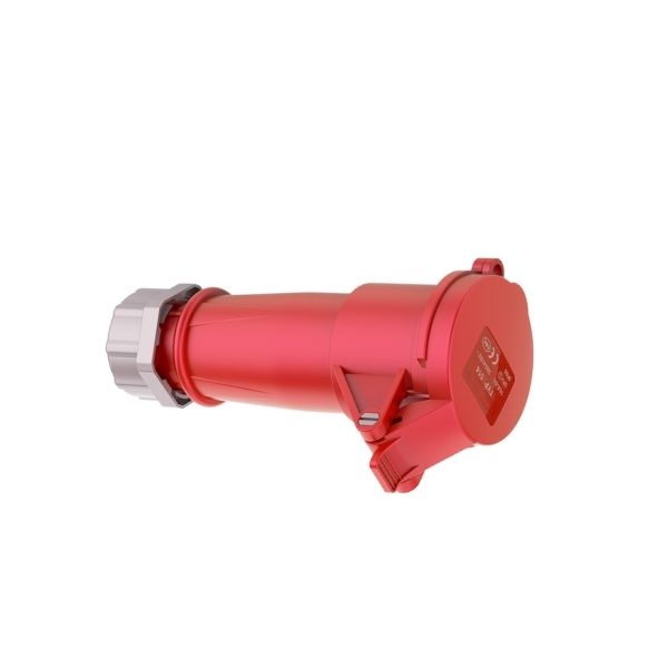 16A 4P IEC 60309 Industrial Socket Connector, 400V, IP44, Inline Female