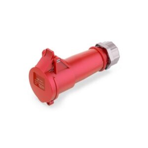 16A 4P IEC 60309 Industrial Socket Connector, 400V, IP44, Inline Female
