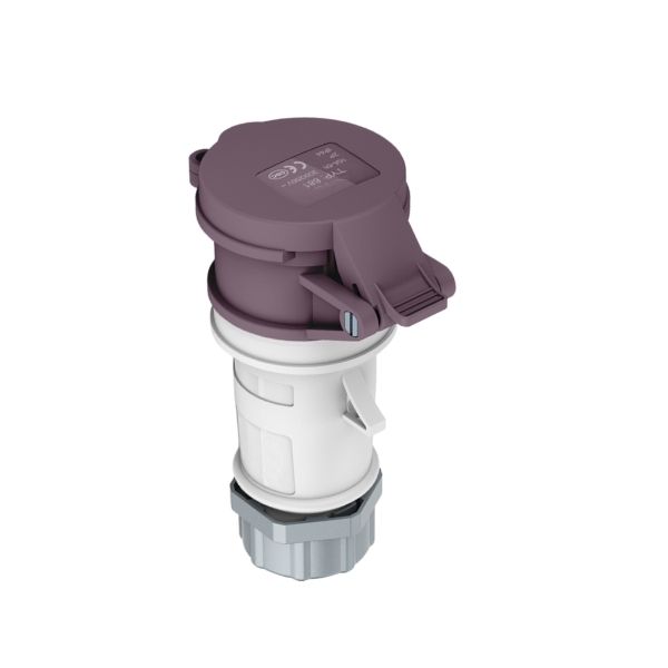 16A 2P Low Voltage IEC 60309 Industrial Socket Connector, 20–25V, IP44, Inline Female