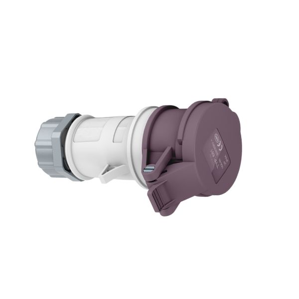 16A 2P Low Voltage IEC 60309 Industrial Socket Connector, 20–25V, IP44, Inline Female