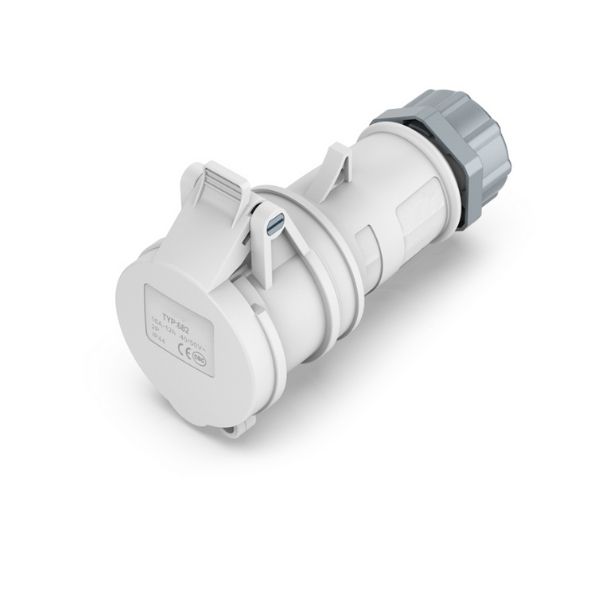 16A 2P Low Voltage IEC 60309 Industrial Socket Connector, 40–50V, IP44, Inline Female
