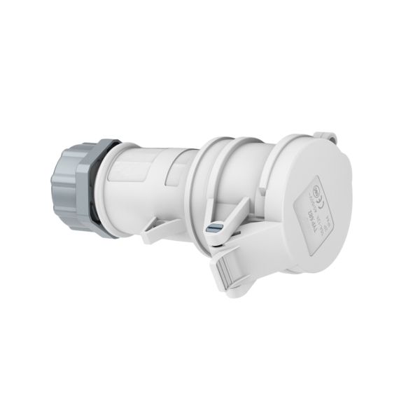 16A 2P Low Voltage IEC 60309 Industrial Socket Connector, 40–50V, IP44, Inline Female