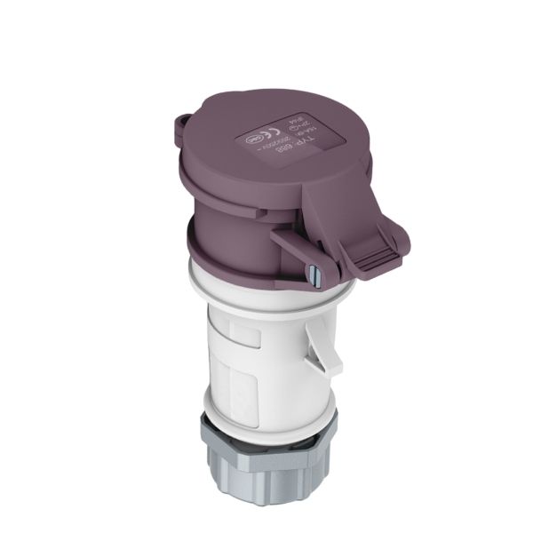 16A 3P Low Voltage IEC 60309 Industrial Socket Connector, 20–25V, IP44, Inline Female