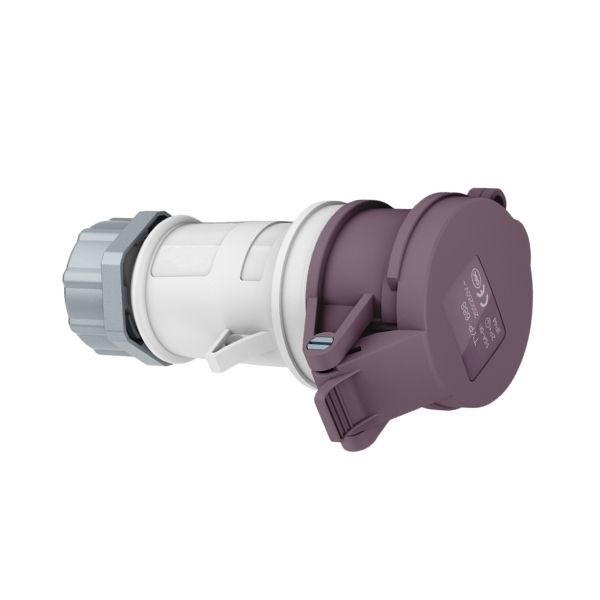 16A 3P Low Voltage IEC 60309 Industrial Socket Connector, 20–25V, IP44, Inline Female