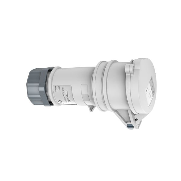 16A 3P Low Voltage IEC 60309 Industrial Socket Connector, 40–50V, IP44, Inline Female