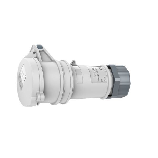 16A 3P Low Voltage IEC 60309 Industrial Socket Connector, 40–50V, IP44, Inline Female