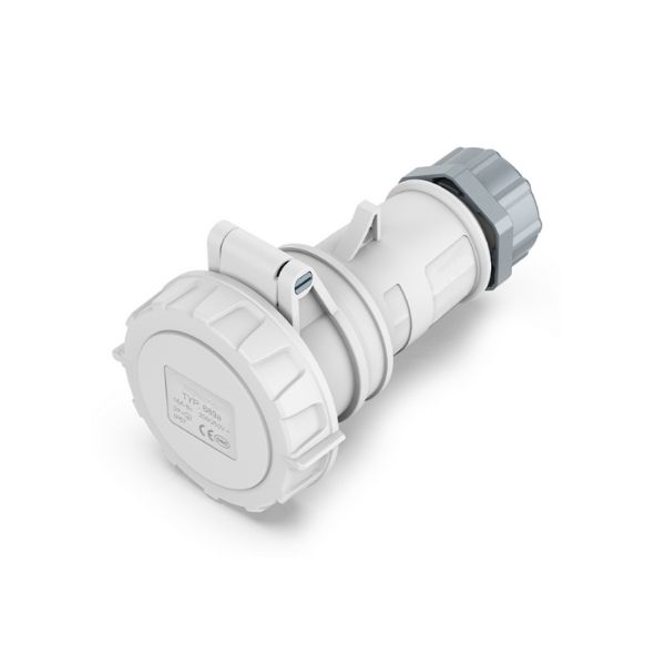 16A 3P IEC 60309 Low Voltage Industrial Connector, 40–50V, IP67, Inline